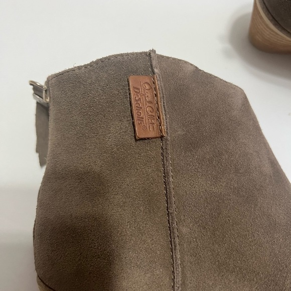Dr Scholl’s Womens 9 1/2 Ankle Boots Brown Gray Suede Leather booties tan NWT - Picture 10 of 16